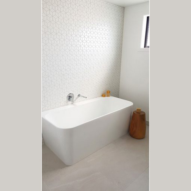 Gạch Trang Trí Mosaic Kim Cương Lập Phương Đen Mờ