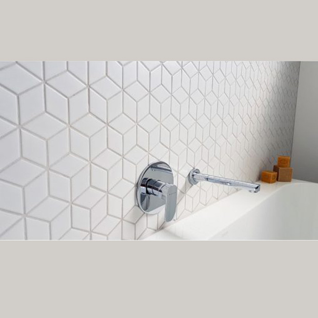 Gạch Trang Trí Mosaic Kim Cương Lập Phương Đen Mờ