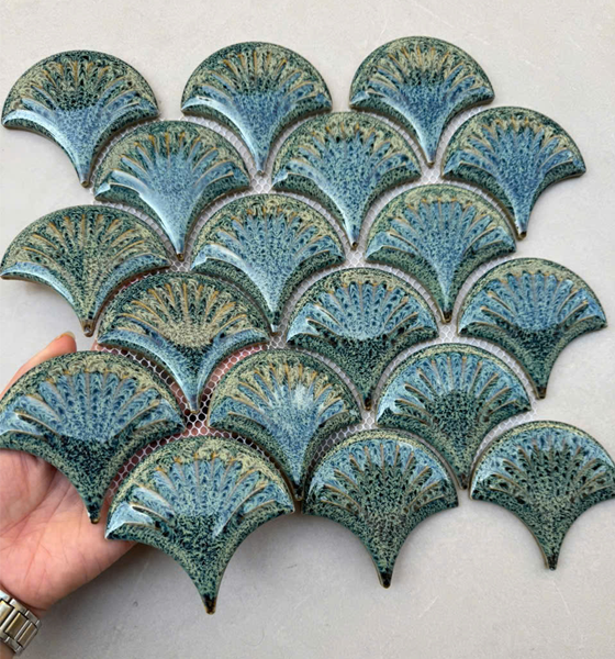 Gạch Mosaic Vảy Cá 290x274mm MHF18 16 Gạch Mosaic Vảy Cá 290x274mm MHF18 15