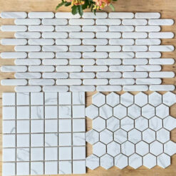 Đá Mosaic tự nhiên trắng sữa MC01